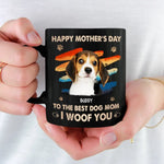 Custom Photo Mother Is The Sweetest Gift - Dog & Cat Personalized Custom Black Mug - Mother's Day, Gift For Mom, Dog Lovers