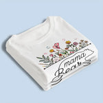 Mama Bear Flowers - Family Personalized Custom Unisex T-shirt, Hoodie, Sweatshirt - Mother's Day, Gift For Mom, Grandma, New Moms