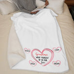Wrap Yourself Up In Our Love - Family Personalized Custom Blanket - Mother's Day, Gift For Mom, Grandma