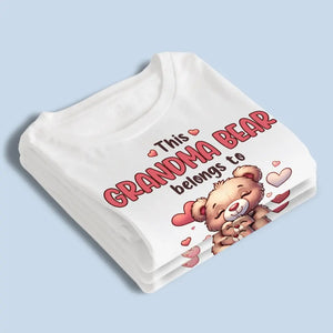 This Grandma Bear Belongs To - Family Personalized Custom Unisex T-shirt, Hoodie, Sweatshirt - Mother's Day, Gift For Mom, Grandma