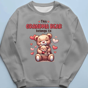 This Grandma Bear Belongs To - Family Personalized Custom Unisex T-shirt, Hoodie, Sweatshirt - Mother's Day, Gift For Mom, Grandma