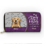 Dog Kisses Fix Everything - Dog & Cat Personalized Custom Leather Long Wallet - Gift For Pet Owners, Pet Lovers