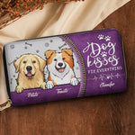 Dog Kisses Fix Everything - Dog & Cat Personalized Custom Leather Long Wallet - Gift For Pet Owners, Pet Lovers
