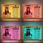 Custom Photo Happiness Is Wanting What You Get - Family Personalized Custom Frame Light Box - Graduation Gift For Siblings, Brothers, Sisters