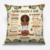 Dieu dit « Je suis » - Coussin de yoga personnalisé - Cadeau pour les amateurs de yoga