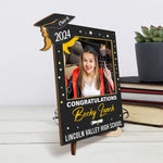 Custom Photo Forever Is Composed Of Nows - Family Personalized Custom 2-Layered Wooden Plaque With Stand - Graduation Gift For Daughter