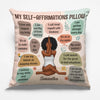 Mes affirmations quotidiennes - Coussin personnalisé pour le yoga - Cadeau pour les amateurs de yoga
