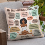 My Daily Self-Affirmations  - Yoga Personalized Custom Pillow - Gift For Yoga Lovers