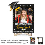 Custom Photo Forever Is Composed Of Nows - Family Personalized Custom 2-Layered Wooden Plaque With Stand - Graduation Gift For Daughter