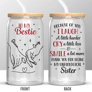 You Are My Soulmate - Bestie Personalized Custom Glass Cup, Iced Coffee Cup - Gift For Best Friends, BFF, Sisters