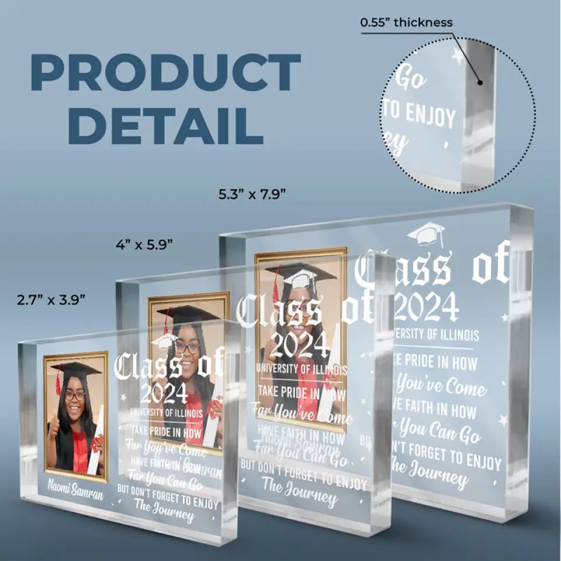 Custom Photo The Beginning Is Always Today - Family Personalized Custom Rectangle Shaped Acrylic Plaque - Gift for Graduates