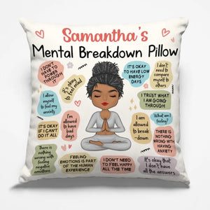 Mon oreiller d'affirmations quotidiennes - Oreiller personnalisé pour le yoga - Cadeau pour les amateurs de yoga