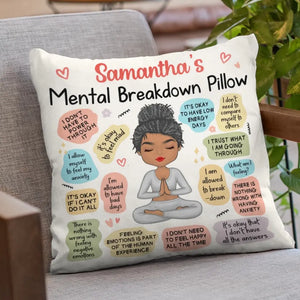 Mon oreiller d'affirmations quotidiennes - Oreiller personnalisé pour le yoga - Cadeau pour les amateurs de yoga