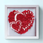 The Amazing Journey Of A Mother's Love - Family Personalized Custom Flower Shadow Box - Mother's Day, Gift For Family