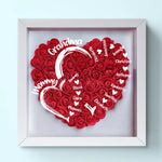 The Amazing Journey Of A Mother's Love - Family Personalized Custom Flower Shadow Box - Mother's Day, Gift For Family