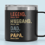 Life Of A Man - Family Personalized Custom 14oz Stainless Steel Tumbler With Handle - Father's Day, Gift For Husband, Dad, Grandpa