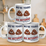Funny Icon I'm Yours, No Returns Or Refunds - Family Personalized Custom Mug - Gift For Couple, Best Friends