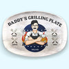 Assiette à griller pour papa - Plateau personnalisé pour la famille - Fête des pères, cadeau pour papa, grand-père