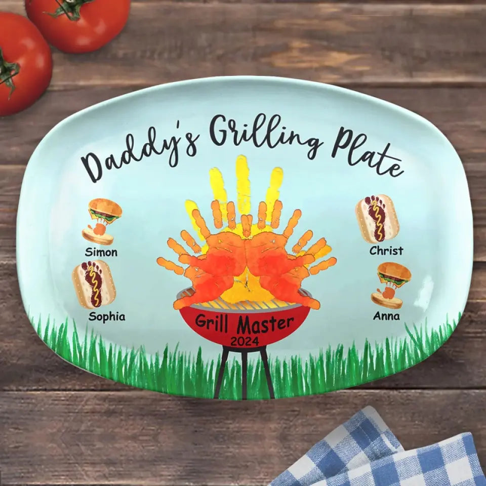 The Homemaker Has The Ultimate Career - Family Personalized Custom Platter - Father's Day, Gift For Dad, Grandpa