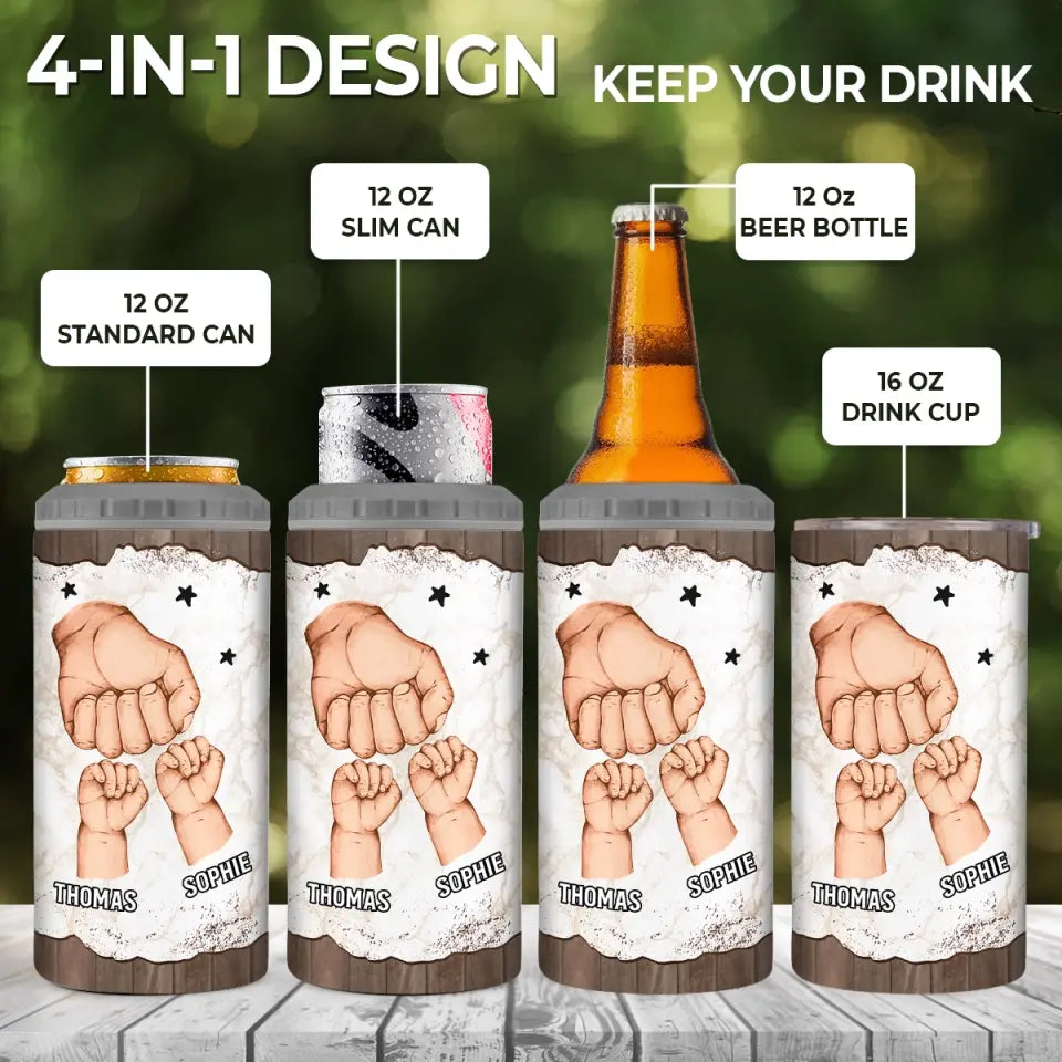 My Favorite People Call Me Papa - Personalized Custom 4 In 1 Can Cooler Tumbler - Father's Day, Birthday Gift For Dad, Grandpa