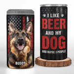 Custom Photo Hold My Drink I Gotta Pet This Dog - Dog Personalized Custom 4 In 1 Can Cooler Tumbler - Father's Day, Gift For Dog Lovers, Dad, Husband
