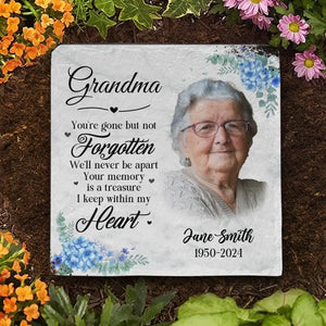 Custom Photo Constantly Remembered, Eternally Cherished - Memorial Personalized Custom Square Shaped Memorial Stone - Sympathy Gift For Family Members