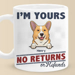 We're Yours And Forever - Dog & Cat Personalized Custom Mug - Gift For Dog Lovers, Cat Lovers