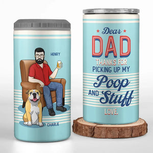 Mon père est plus cool que le tien - Gobelet isotherme 4 en 1 personnalisé pour chien - Fête des pères, cadeau pour les propriétaires d'animaux et les amoureux des animaux