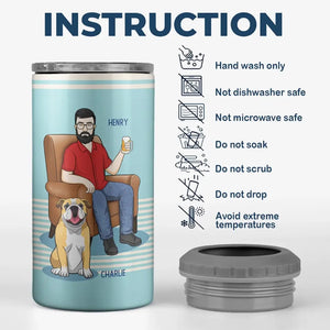 Mon père est plus cool que le tien - Gobelet isotherme 4 en 1 personnalisé pour chien - Fête des pères, cadeau pour les propriétaires d'animaux et les amoureux des animaux