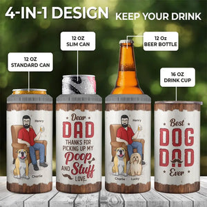 Tu es plus cool que quiconque - Gobelet isotherme 4 en 1 personnalisé pour chien - Fête des pères, cadeau pour les propriétaires d'animaux et les amoureux des animaux