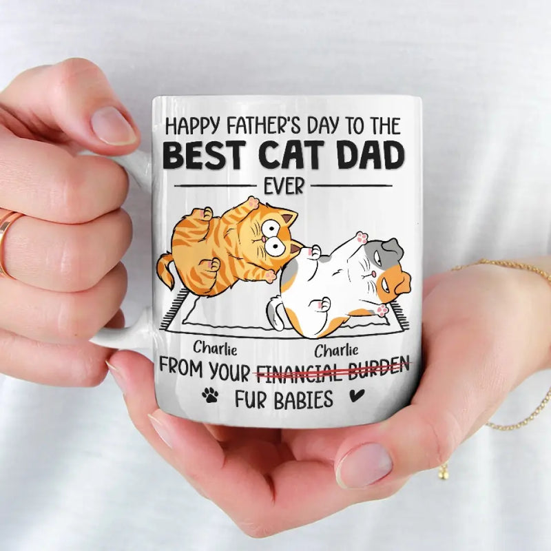 One Cat Just Leads To Another - Cat Personalized Custom Mug - Father's Day, Gift For Dad, Cat Lovers