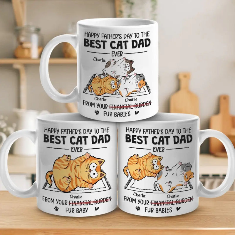 One Cat Just Leads To Another - Cat Personalized Custom Mug - Father's Day, Gift For Dad, Cat Lovers