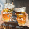 Drink Up Dad, We Won't Tell Mom - Family Personalized Custom Beer Glass - Father's Day, Gift For Dad, Grandpa