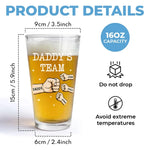 Drink Up Dad, We Won't Tell Mom - Family Personalized Custom Beer Glass - Father's Day, Gift For Dad