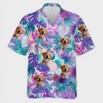 Custom Photo Summer Vibe - Dog & Cat Personalized Custom Unisex Tropical Hawaiian Aloha Shirt - Summer Vacation Gift, Gift For Dog Lovers