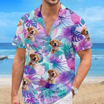 Custom Photo Summer Vibe - Dog & Cat Personalized Custom Unisex Tropical Hawaiian Aloha Shirt - Summer Vacation Gift, Gift For Dog Lovers