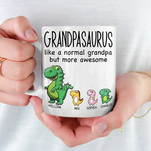 A Normal Papa But More Awesome - Family Personalized Custom Mug - Father's Day, Gift For Dad, Grandpa