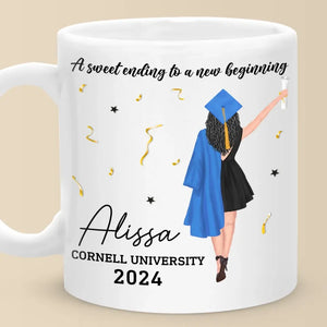 A New Journey Is Waiting For You - Family Personalized Custom Mug - Graduation Gift For Family Members, Siblings, Brothers, Sisters