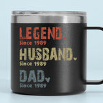 Life Of A Man - Family Personalized Custom 14oz Stainless Steel Tumbler With Handle - Father's Day, Gift For Husband, Dad, Grandpa