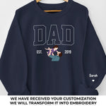 Dad, You Are One In A Million - Family Personalized Custom Line Embroidered Sweatshirt - Father's Day, Gift For Dad, Grandpa