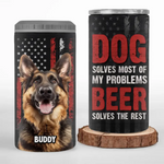 Custom Photo Hold My Drink I Gotta Pet This Dog - Dog Personalized Custom 4 In 1 Can Cooler Tumbler - Father's Day, Gift For Dog Lovers, Dad, Husband