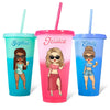 Smell The Sea, And Feel The Sky - Bestie Personalized Custom Changing Color Cup - Summer Vacation Gift, Birthday Pool Party Gift For Best Friends, BFF, Sisters