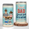 Cher papa, bon travail, nous sommes géniaux - Gobelet isotherme personnalisé 4 en 1 pour la famille - Fête des pères, cadeau pour papa, grand-père
