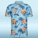 Custom Photo Daddy, Thanks For Being My Hero - Family Personalized Custom All Over Print Polo Shirt - Father's Day, Gift For Dad, Kids, Dog Lovers