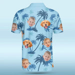 Custom Photo Daddy, Thanks For Being My Hero - Family Personalized Custom All Over Print Polo Shirt - Father's Day, Gift For Dad, Kids, Dog Lovers