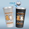 Thank You For Your Daily Snacks - Cat Personalized Custom Aluminum Changing Color Cup - Gift For Pet Owners, Pet Lovers