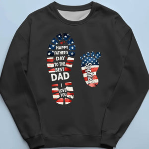 Happy Father's Day To The Best Papa - Family Personalized Custom Unisex T-shirt, Hoodie, Sweatshirt - 4th Of July, Father's Day, Gift For Dad, Grandpa