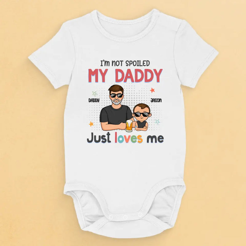I'm As Lucky As Can Be - Family Personalized Custom Baby Onesie - Father's Day, Baby Shower Gift, Gift For Dad, New Dads