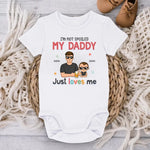 I'm As Lucky As Can Be - Family Personalized Custom Baby Onesie - Father's Day, Baby Shower Gift, Gift For Dad, New Dads