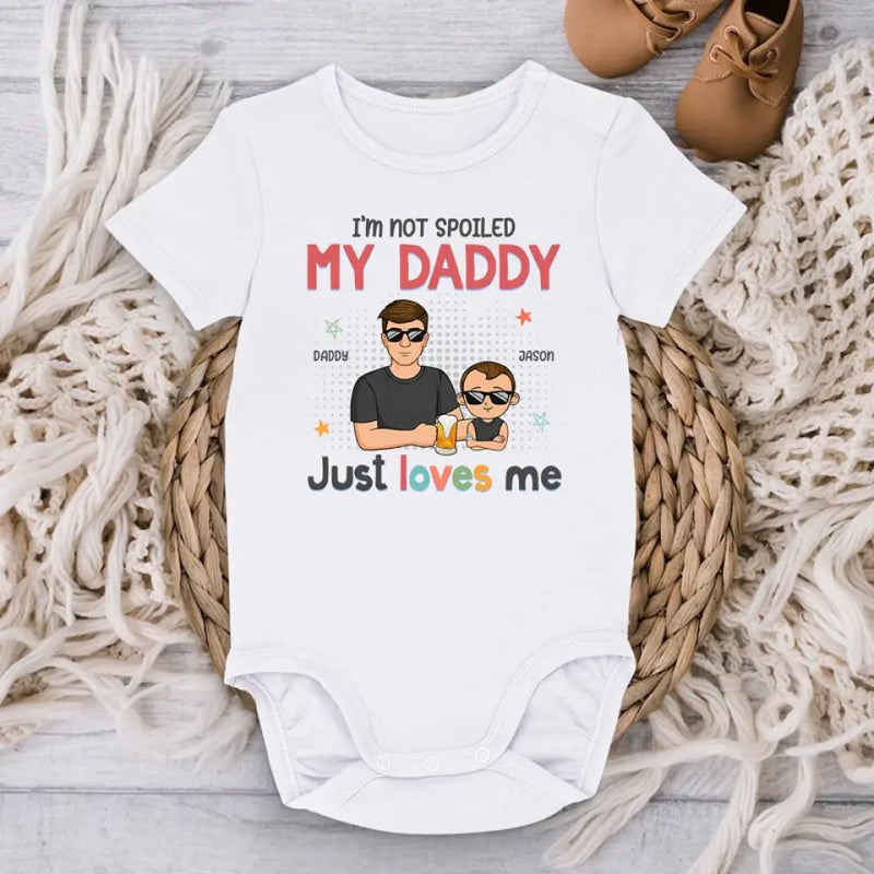 I'm As Lucky As Can Be - Family Personalized Custom Baby Onesie - Father's Day, Baby Shower Gift, Gift For Dad, New Dads